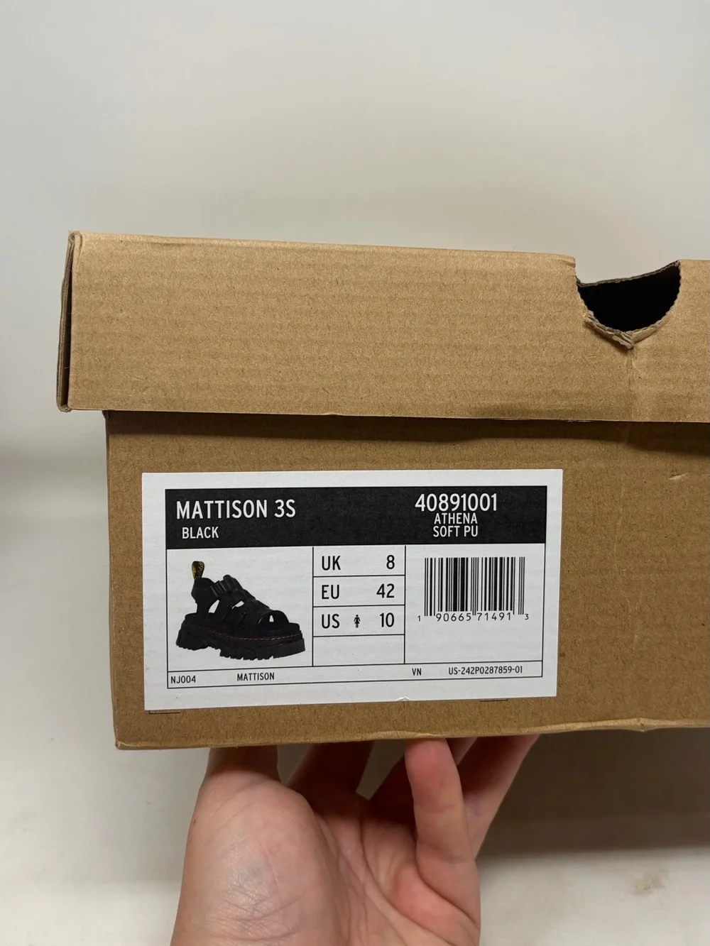 NEW Dr Martens Mattison 3 Strap Platform Sandals Size US 10 Women’s